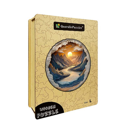🔥Letzter Tag –3D Bergfluss Holzpuzzle